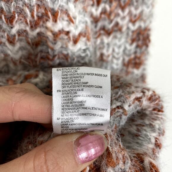 RD Style Eyelash Fringe Chunky Knit Marled Sweater Size XL - Picture 5 of 6